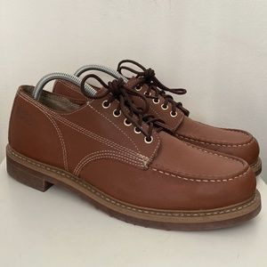 Work America Vintage Tan Brown Leather Shoes 12B
